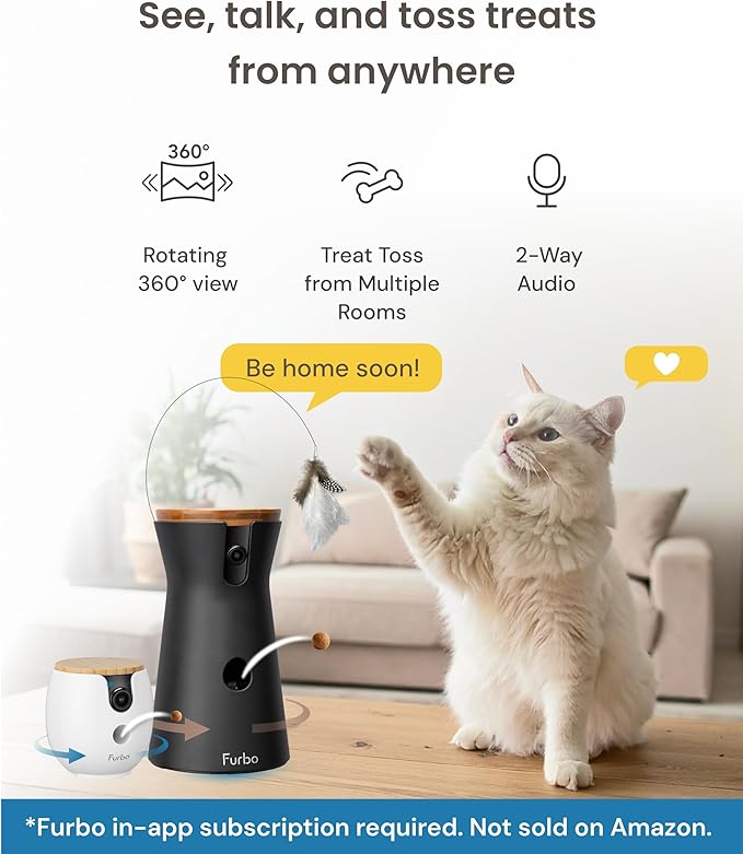Furbo 360° Cat Camera + Mini 360° Cam 2-Camera Bundle Nanny Subscription: Cat