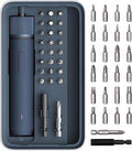 HOTO Electric Screwdriver Kit, Upgraded 1/4'' Hex 25 Bits, Magnetic Lid (25-Piece)