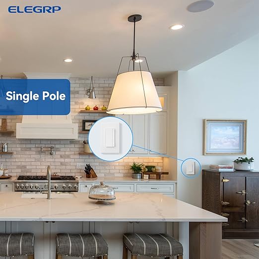 ELEGRP Dimmer Switch, Digital Dimmer Light Switch (6 Pack)