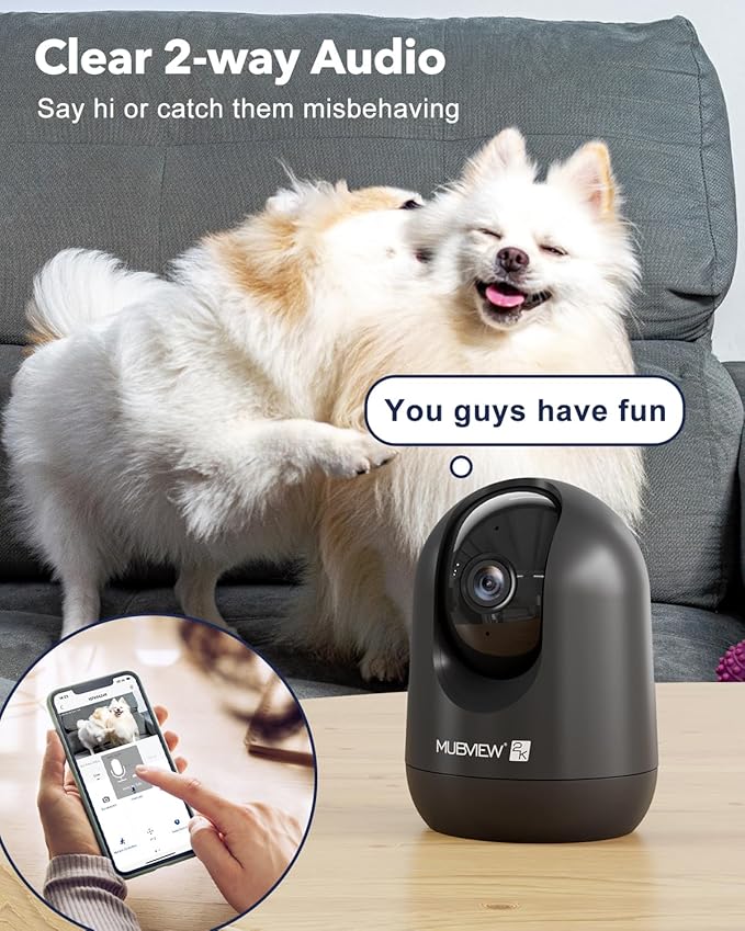 MUBVIEW Cameras for Home Security, Indoor Security Camera, 2.4/5GHz WiFi Wired