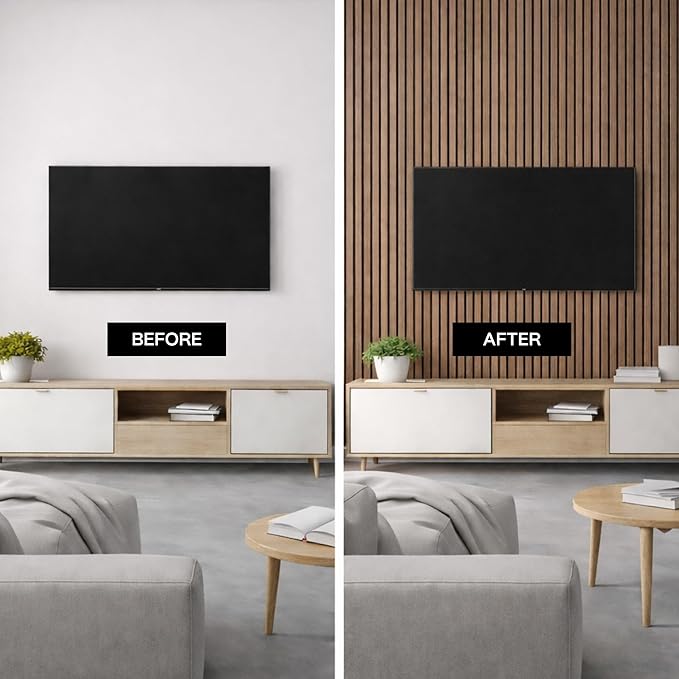 2-Pack Acoustic Wood Slat Panels