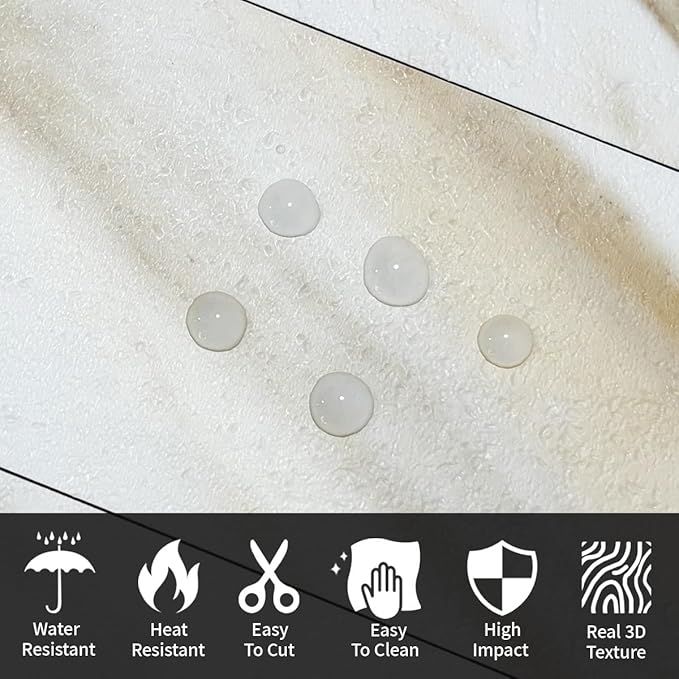 AULIGET 100-Piece Calacatta Gold Marble Look Peel and Stick Backsplash Wall