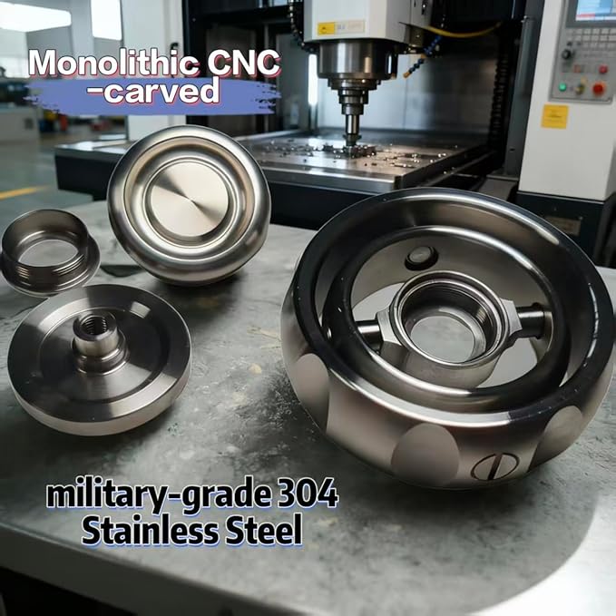 MagLev Fidget Spinner for Adults, CNC Stainless Steel Gyroscope