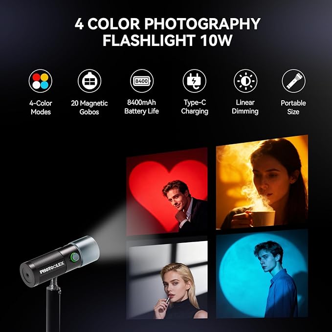 PHOTOOLEX 4 Colors Photography Flashlight