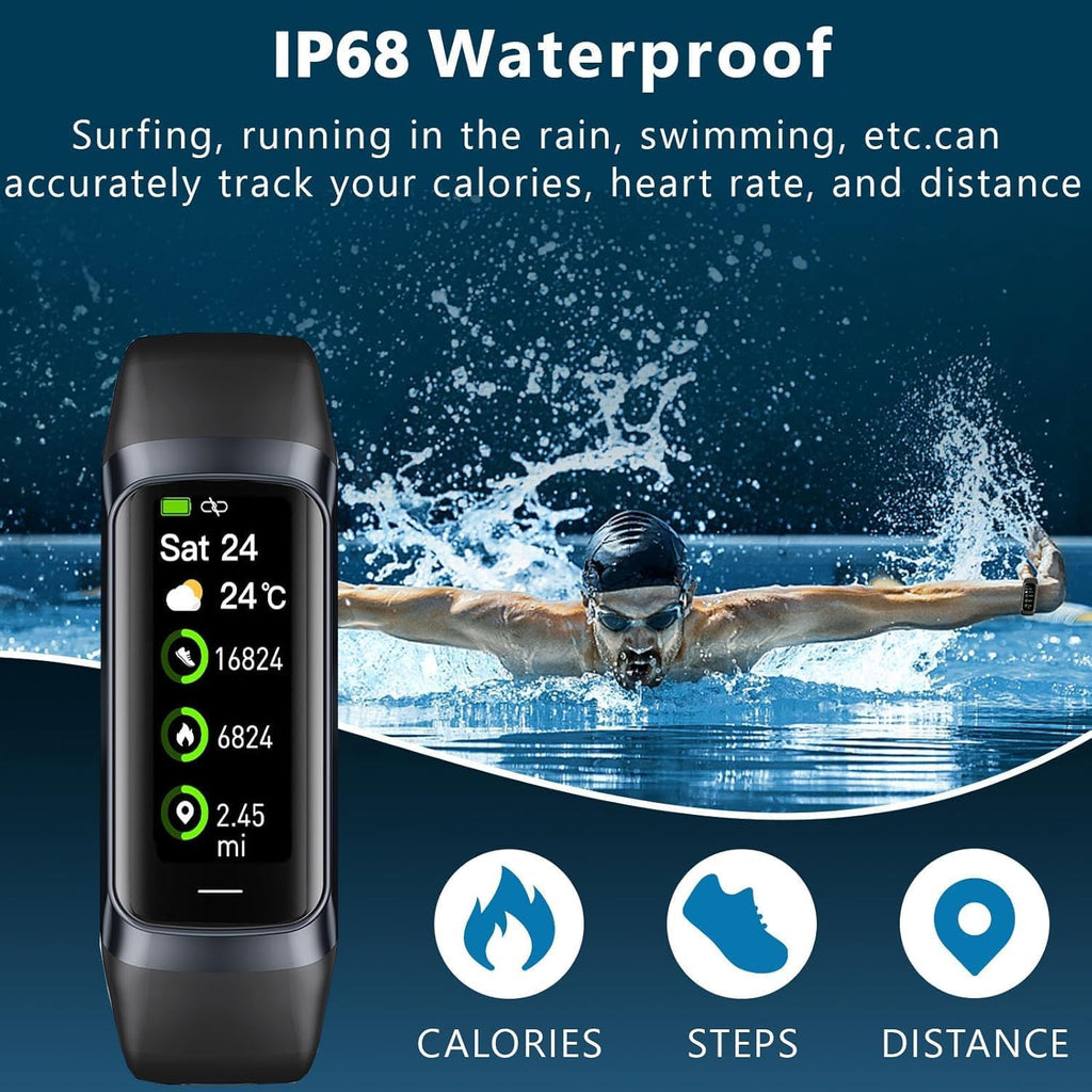 fitness tracker activity tracker smart watch 1.10''amoled touch showing dimensions