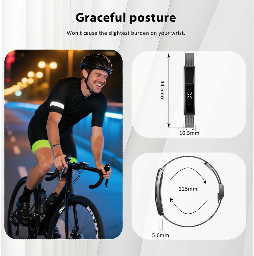 smart bracelet fitness health tracker for men women on a desk or shelf