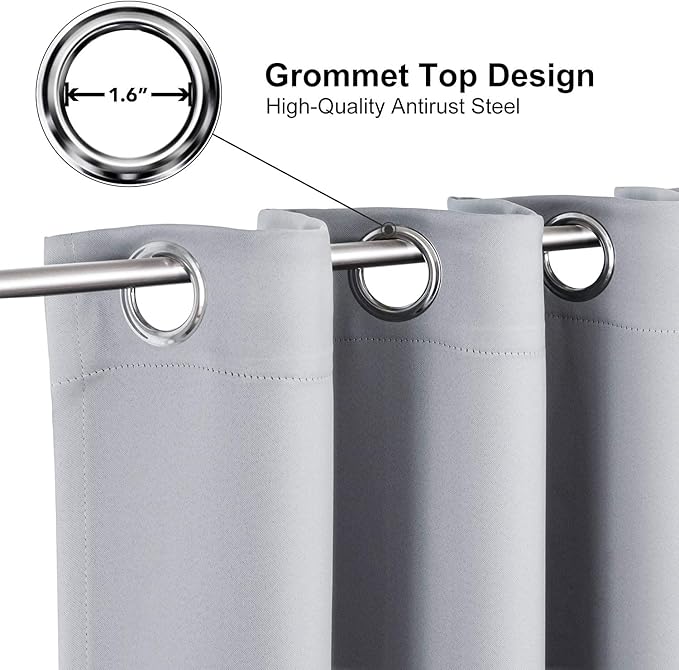 ChrisDowa Grommet Blackout Curtains