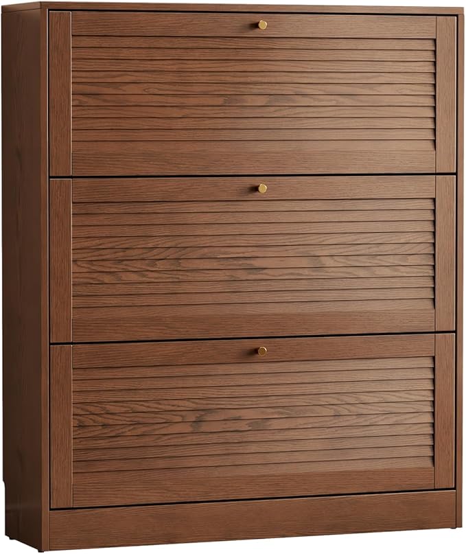 KungFuWood Soild Wood Shoe Storage Cabinet
