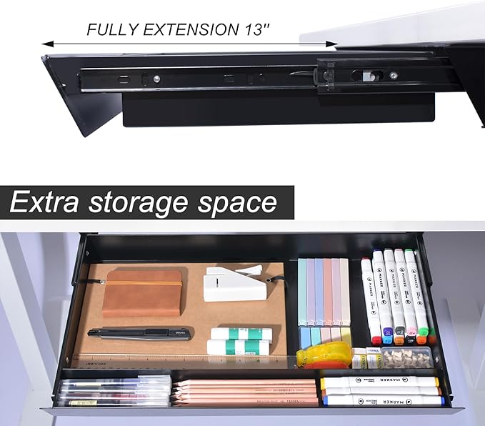 Large Under Desk Mounted Sliding Drawer