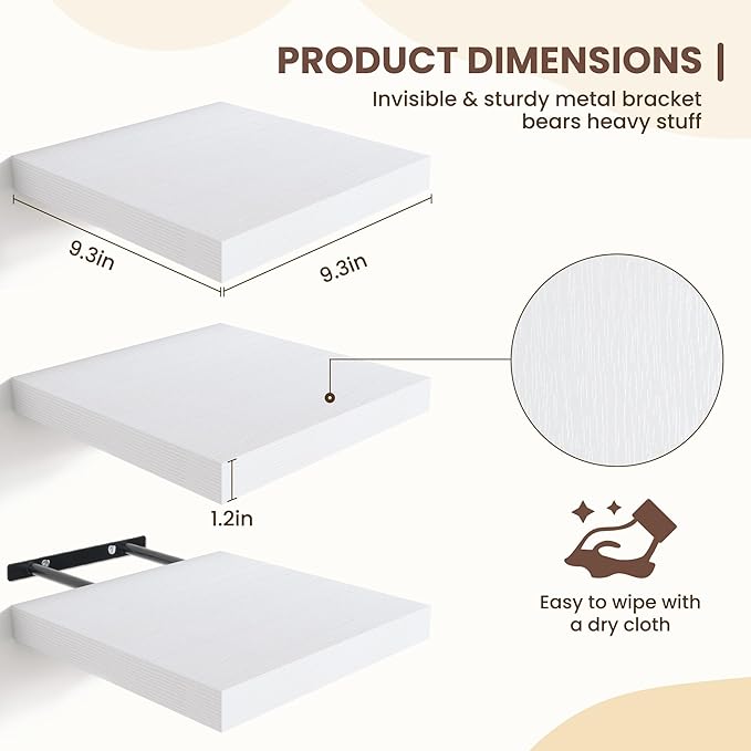 Fun Memories Floating Shelves for Wall (Set of 3)