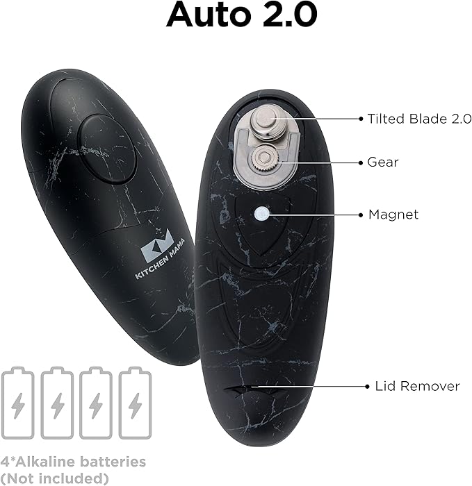 Kitchen Mama Auto 2.0 Electric Can Opener: Blade Opens Almost Any Can Pop or