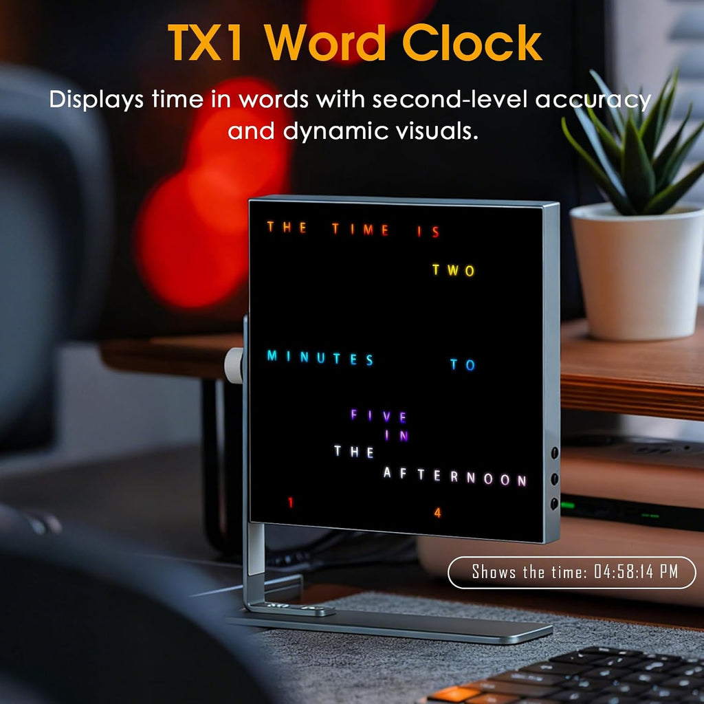 Douk Audio Desktop Word Clock: Music Spectrum Display (TX1)