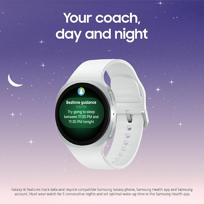Samsung Galaxy Watch 8 40mm Bluetooth Smartwatch, Cushion Design, Fitness