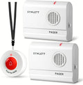 2 Caregiver Pagers with 1 Call Button SOS Alert System