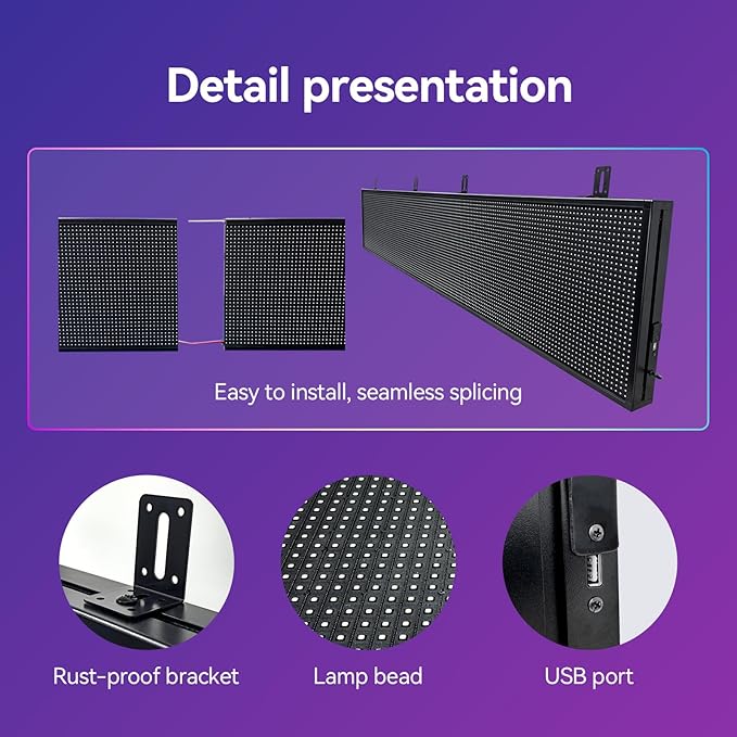 Programmable Led Sign Digital Scrolling Stock Sports Ticker Display Boards