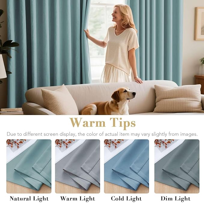 H.VERSAILTEX Premium Blackout Thermal Insulated Room Darkening Curtains