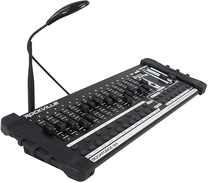 Rockville ROCKFORCE W4 384 Channel Wireless DMX Lighting Controller, MIDI