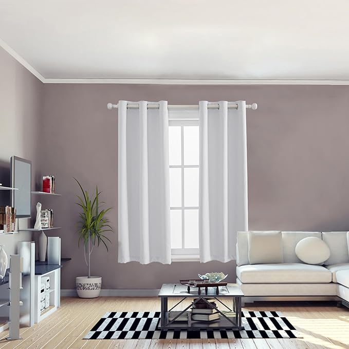 Anytime 100% Blackout Curtain 2 Panels Set, Thermal Insulated Window Drapes