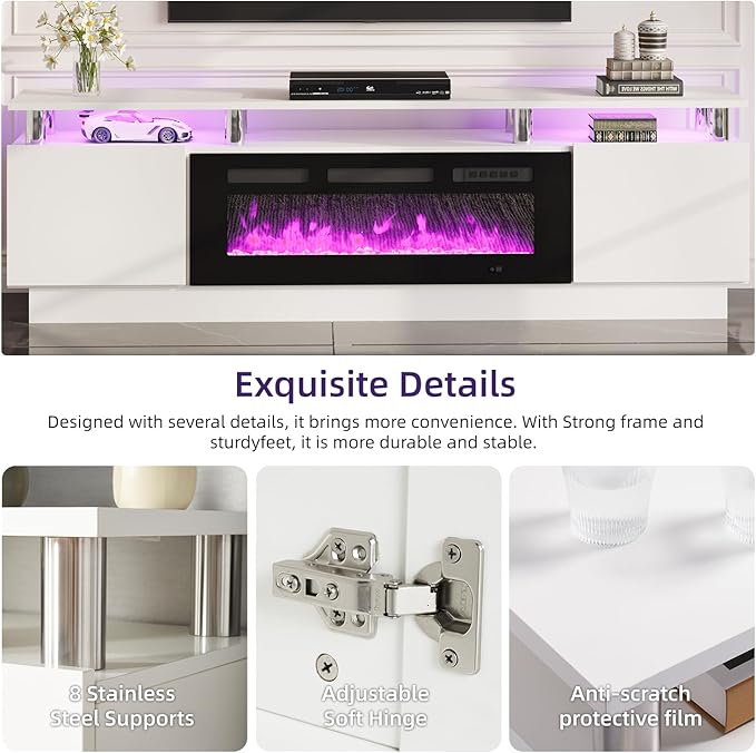 oneinmil Fireplace TV Stand