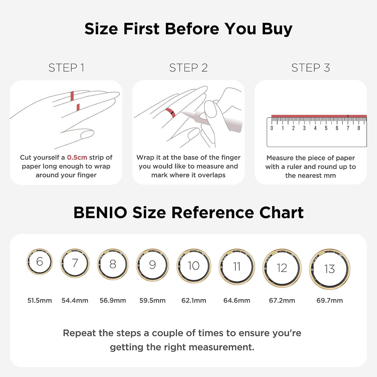 benio gen2 smart ring for women men sleep, front angle view