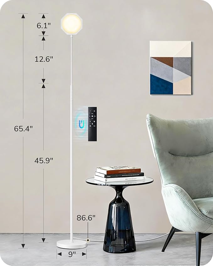 EDISHINE Gooseneck Floor Lamp, 1300LM LED Floor Lamps