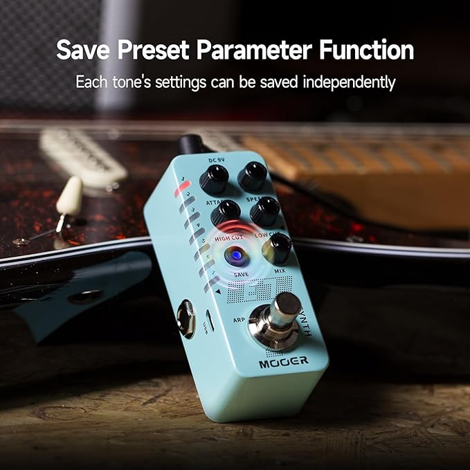 MOOER E7 Polyphonic Guitar Synth Pedal Electronic Synthesizer, 7 Guitar
