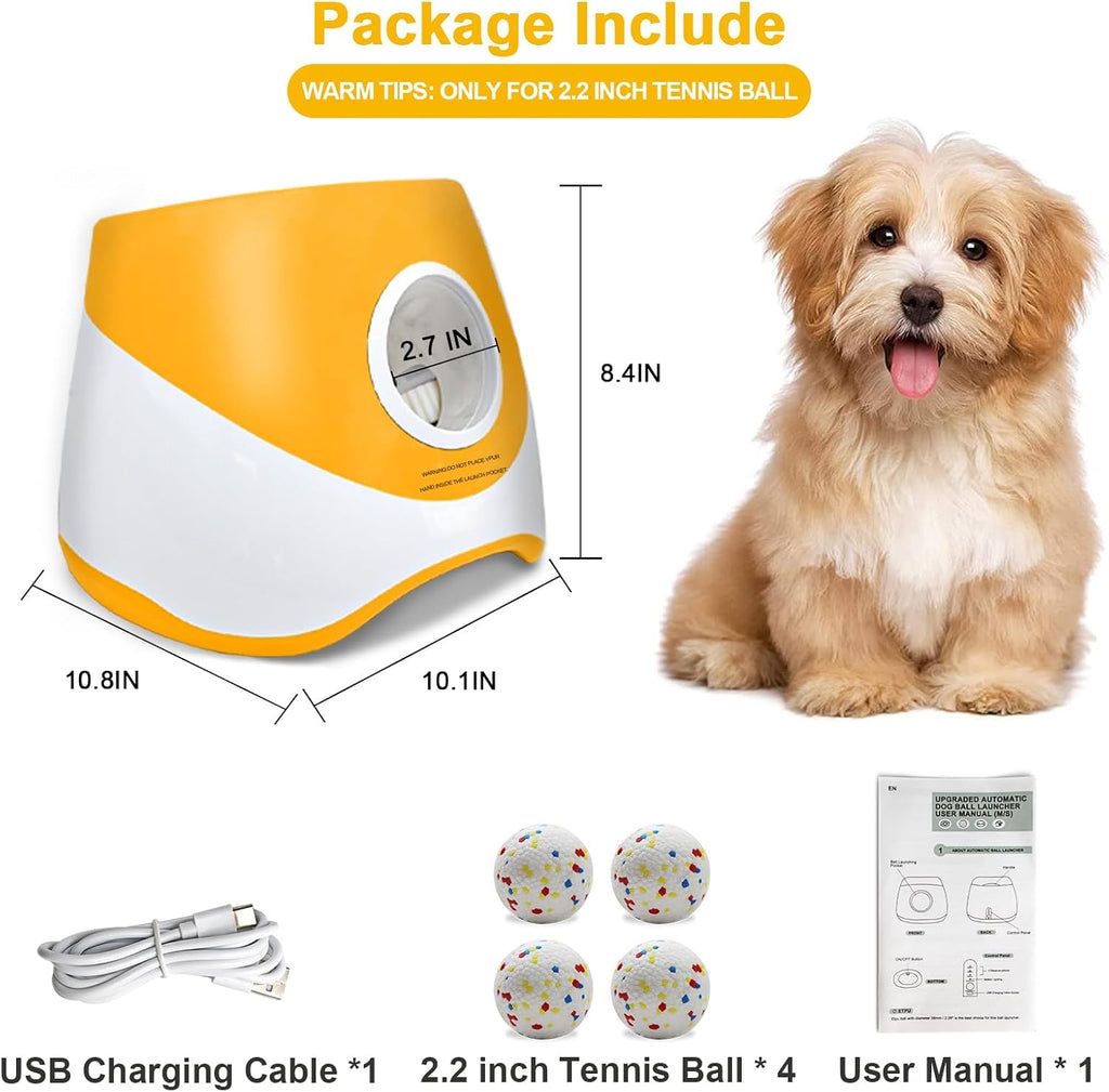 soco automatic dog ball launcher, 3 distances to, package contents