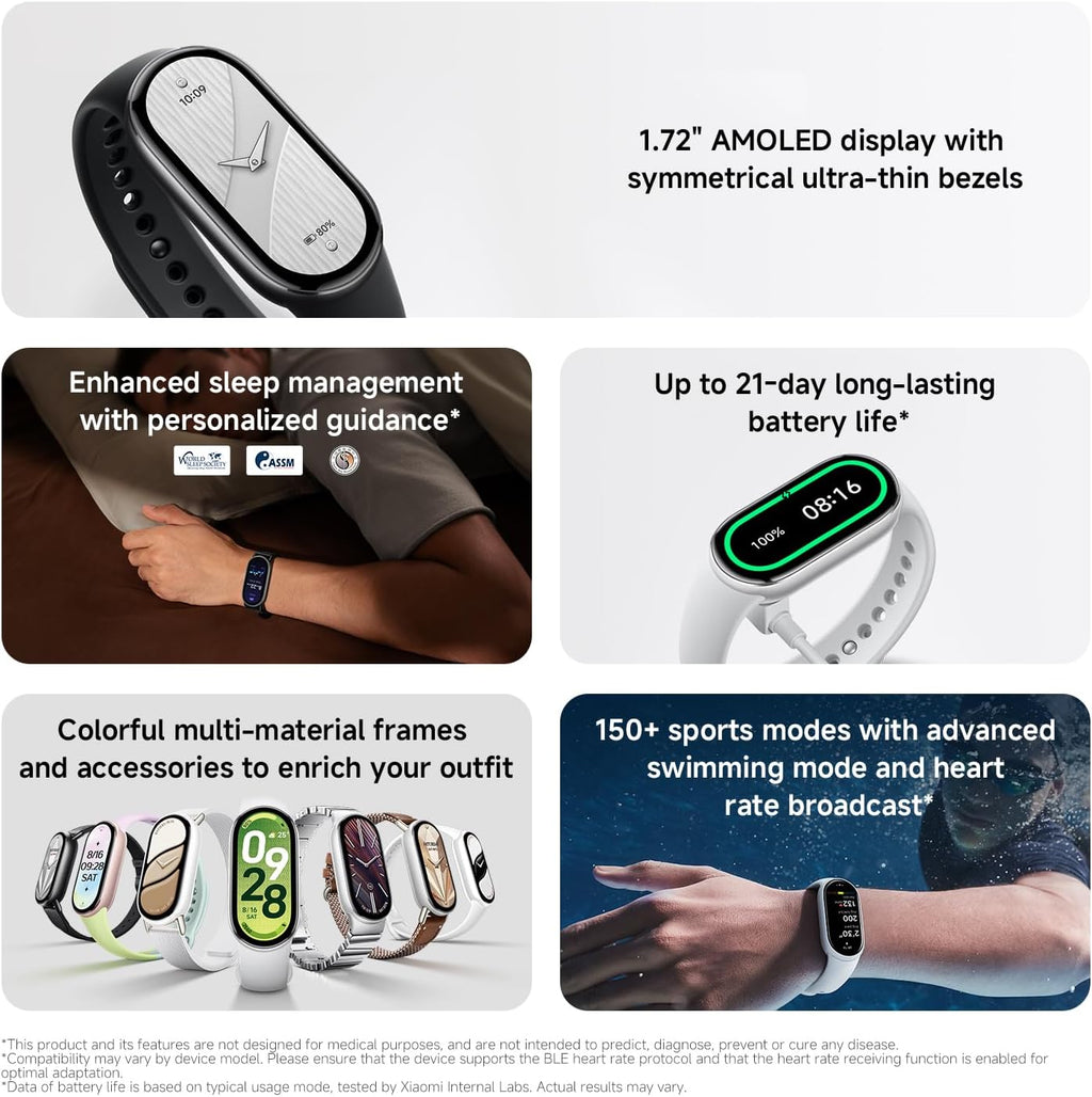 xiaomi mi smart band 10 (2025) global version shown in use