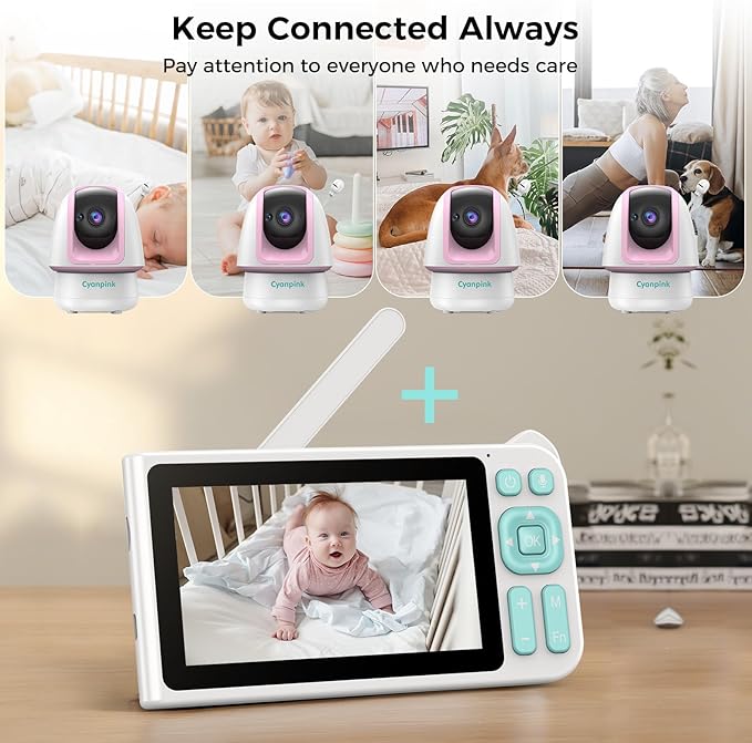 Video Baby Monitor, 2000ft Long Range, Enhanced Signal Stability, No WiFi