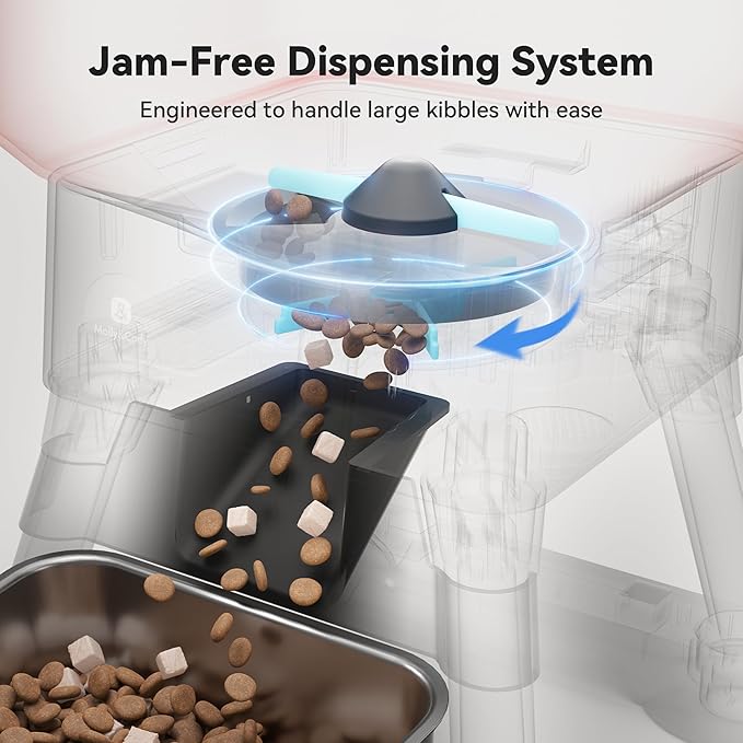 14L Automatic Dog Feeder for Large Breed – Extra Large Capacity, Anti-Blockage
