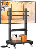 Perlegear Rolling TV Stand with Power Outlet for 32–110 inch TVs, 250 lbs