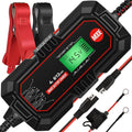 Sailvono 4A Battery Charger, 6V and 12V Smart Trickle Charger, 10-Stages 14.6