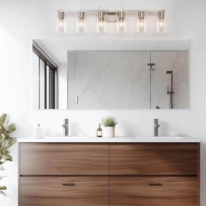 6 Light Bathroom Light Fixtures, Bathroom Vanity Light