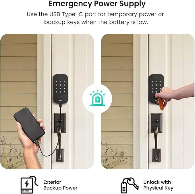 TREATLIFE Smart Door Lock with WiFi Bluetooth Gateway, Keyless Entry Door Lock