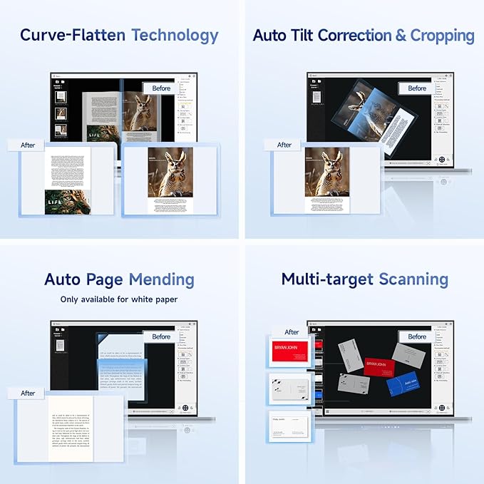 CZUR Shine Ultra Smart Portable Document Scanner, Thin Book Scanner