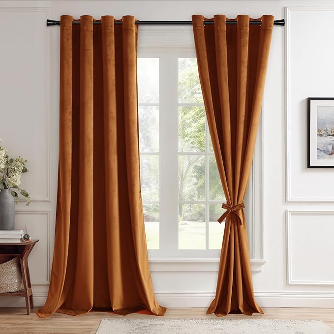 JIUZHEN Velvet Curtains for Bedroom