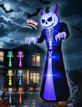Elegear 10FT Grim Reaper Halloween Inflatable, Motion-Activated Scream