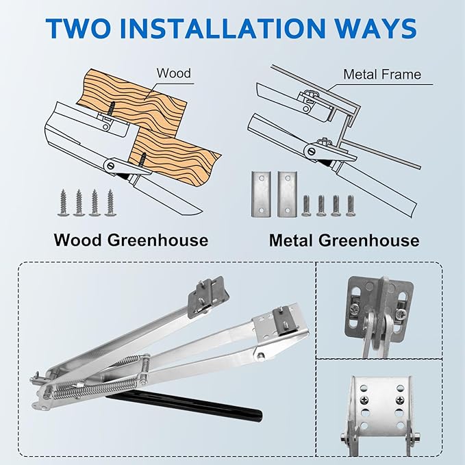 2 Pack Greenhouse Automatic Window Opener Kit