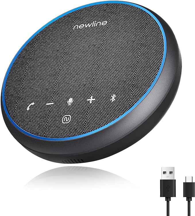 N newline Conference Speaker and Microphone, 2 Mics 360° Voice Pickup, AI Noise