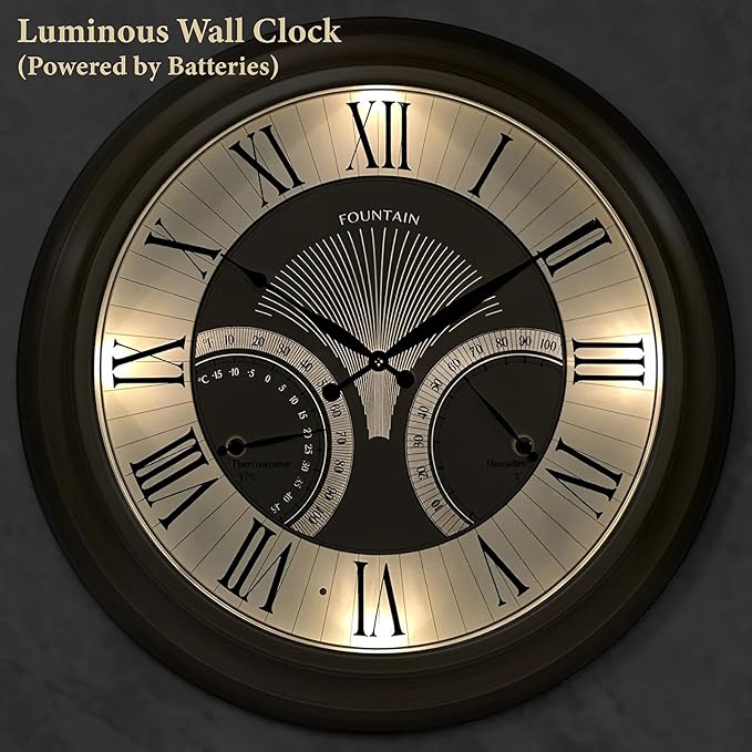 FOUNTAIN DESIGNS 24 Inch in/Outdoor Wall Clock