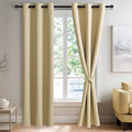 JIUZHEN Light Beige Blackout Curtains