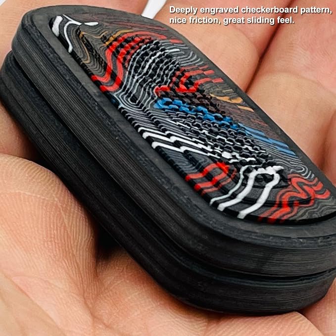 DjuiinoStar Silent Fidget Slider, CNC Machined Free-Floating Push Slider