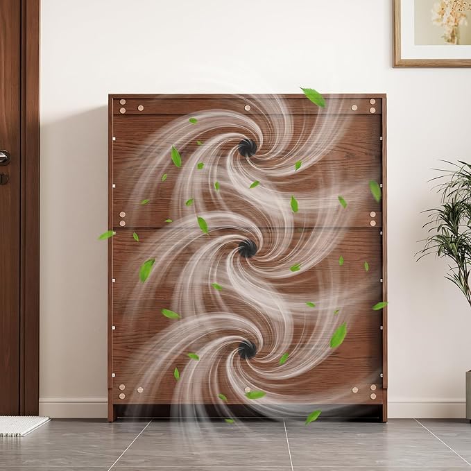 KungFuWood Soild Wood Shoe Storage Cabinet