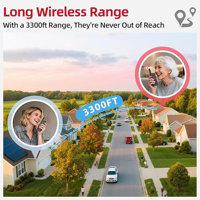 CallToU Caregiver Pager Wireless Alert Button Home Intercom System Long Range 2