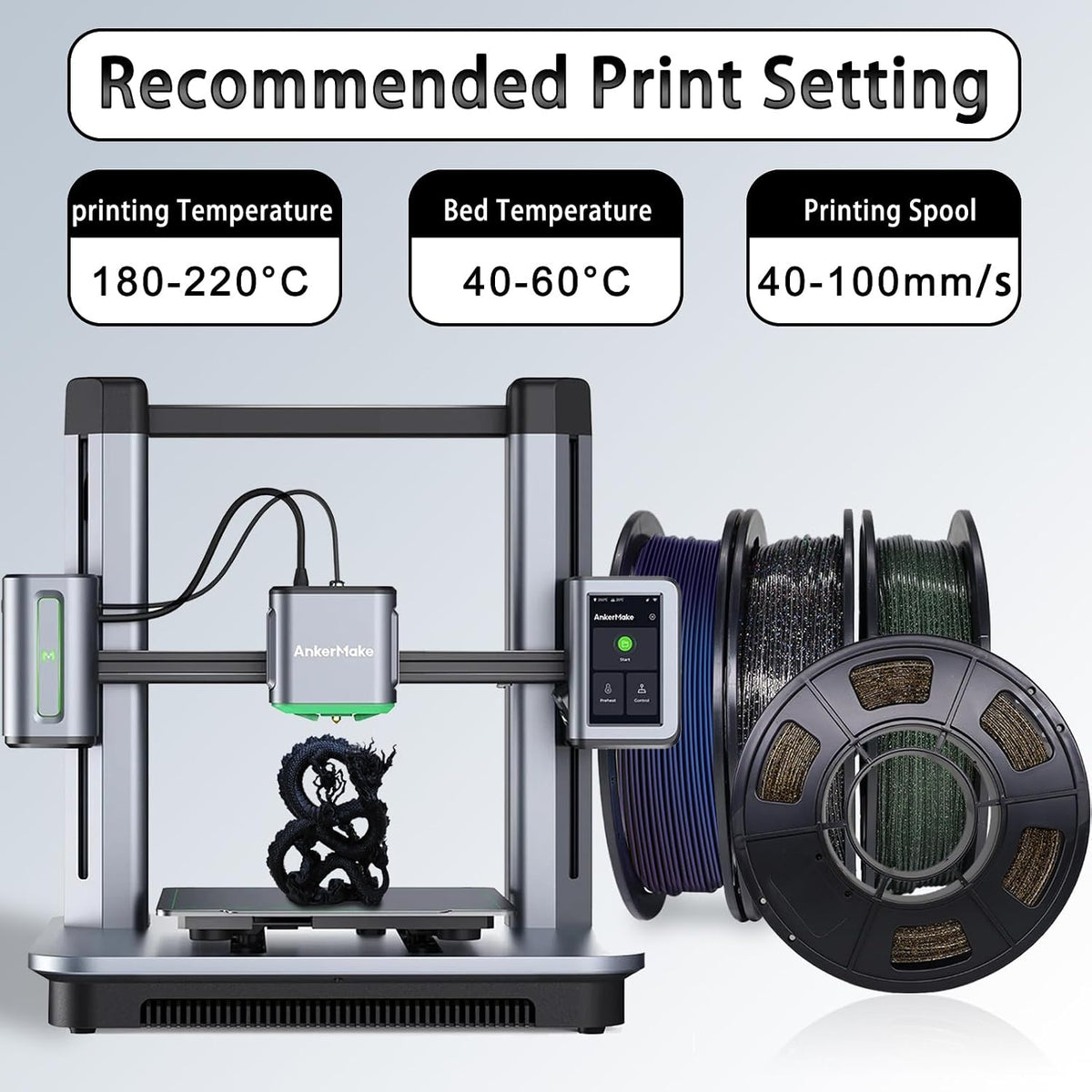 yousu 3d printer filament galaxy pla filament 1.75mm, package contents