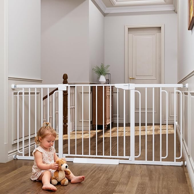 Cumbor Extra Wide Baby Gate, 36.6-69" Walk-Through Dog Gate