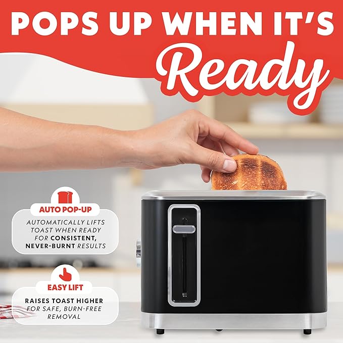 Gourmia 2 Slice Toaster – 6 Browning Levels