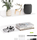 20 Inches Acrylic Wall Shelves 2 Pack, Floating Shelf