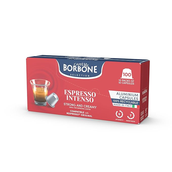 Caffè Borbone Espresso Intenso Aluminum Capsules Compatible (100 Count)