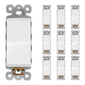 LIDER Minimalist Design Matte Finish Lighted Decorator Switch, Frameless Paddle (10-Pack)